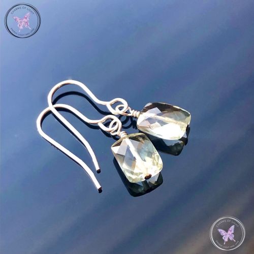 Faceted Prasiolite Earrings